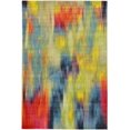 thumbnail image 1 of Unique Loom Tapis Moderne Abstrait de la Collection Lyon, 6 x 9 Pieds, Multi/bleu, 1 of 2