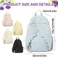 thumbnail image 3 of Angel Wings Backpack, Wing Themed Daypack, Spacious Nylon Travel Daypack, Lightweight Rucksack, Quilted Wing Design Backpack, Large Capacity Casual Bag, Women Travel Backpack for Daily Use, Black, 3 of 5