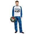thumbnail image 4 of LuLiaMenton Christmas Pajamas, We Are Family Print, Blue Plaid Matching PJs, Plus Sizes, Men 3XL, 4 of 6