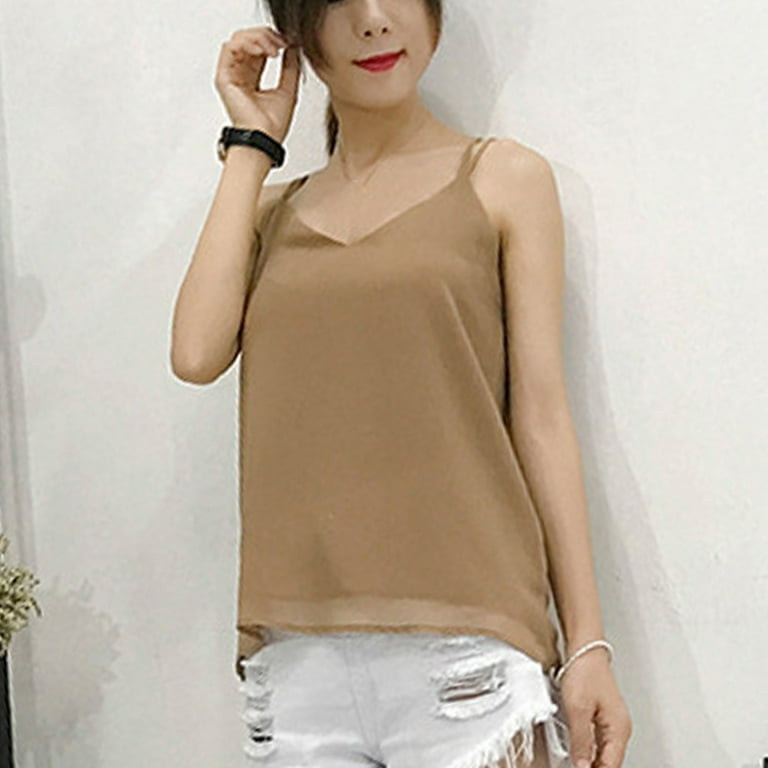 Chiffon vest top plus size hotsell