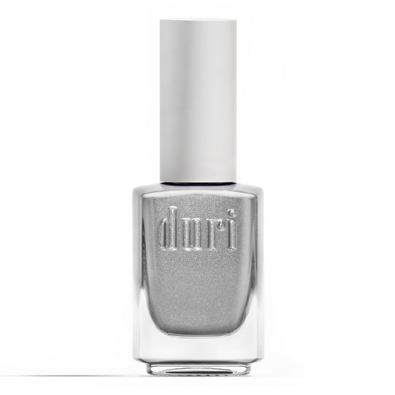 Duri Enamel Silver Glitter Nail Polish, 536 Celebrity Scandal, Metallic Liquid, Full Coverage, 0.45 fl oz