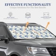 thumbnail image 4 of Naloa Daisies Flowers Print 2-Piece Windshield Sunshade,Foldable Car Front Window Sun Shades,for Most Sedans SUV Truck-Small, 4 of 6