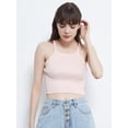 thumbnail image 4 of Womens Casual Vest Stretch Rib Knit Cropped Yoga Sleeveless High Elastic Tank Tops, 4 of 6