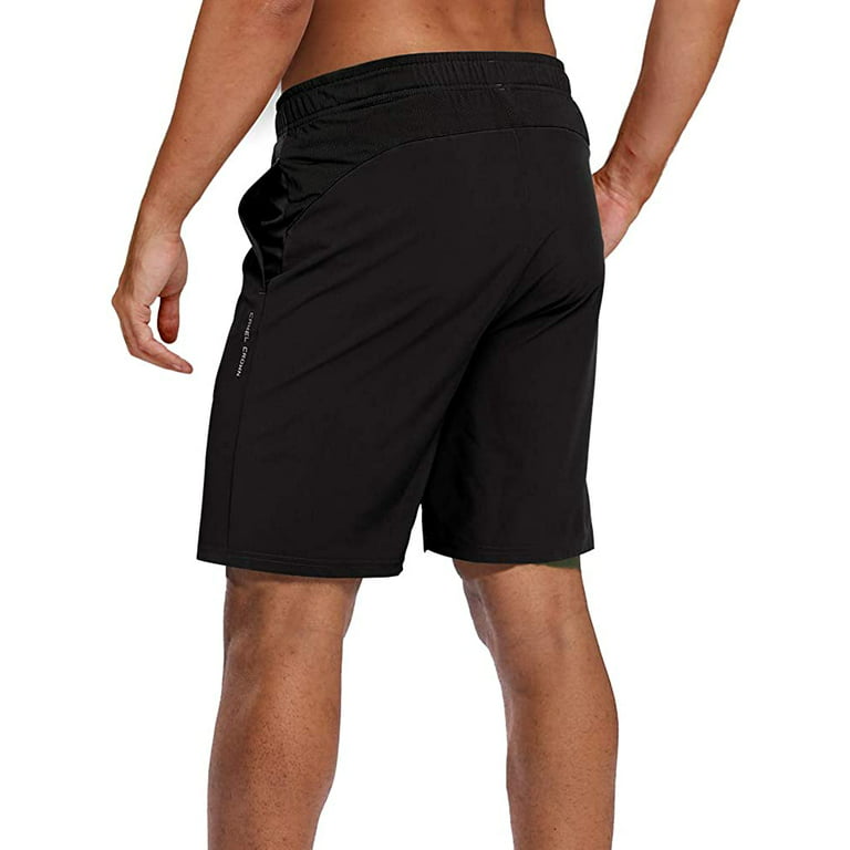 CAMEL CROWN Men Lightweight Running Shorts Without Liner Quick Dry Athletic  Tennis Shorts 