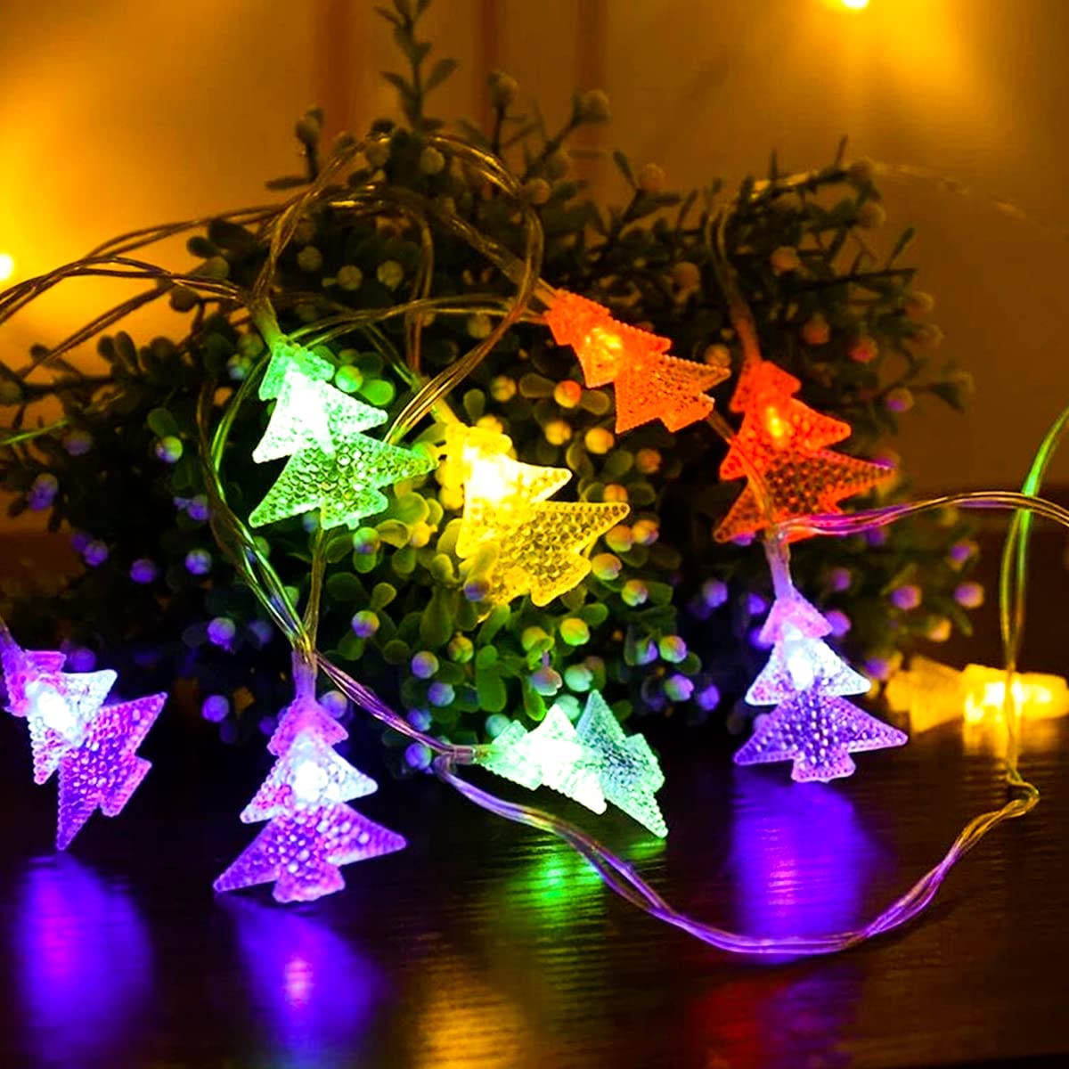 20 Ft 40 LED Fairy Light String, Battery Operated Christmas Tree Lights