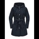 thumbnail image 4 of Chaqueta Impermeable con Capucha Clásica para Mujer, con Cinturón y Cordón para Actividades Al Aire Libre, Cortavientos Azul Oscuro XXXL, 4 of 10