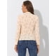 thumbnail image 4 of Blusa de Manga Larga Allegra K con cuello en V y Estampado Floral para Mujer Albaricoque XS, 4 of 5