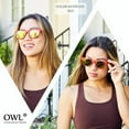 thumbnail image 4 of OWL Mirrored Square Sunglasses Womens Mens UV400 Protection Bulk Sunglasses (10 Pack), 4 of 8