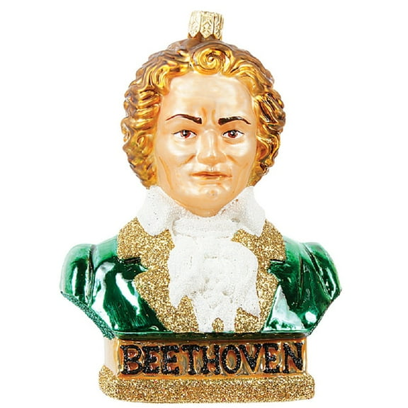 Beethoven Polish Mouth Blown Glass Christmas Ornament Famous Composer Decoration