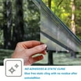 thumbnail image 2 of One Way Window Privacy Film Privacy Static Cling Non-Adhesive Daytime Privacy, UV Sun Blocking Heat Control Film Daytime Door Window Tint Covering for Home Office, Black-Silver, 23.6"x78.7", 2 of 8
