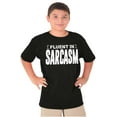 thumbnail image 5 of Fluent in Sarcasm Funny Attitude Crewneck T Shirts Boy Girl Teen Brisco Brands L, 5 of 6