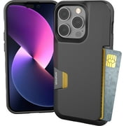 Smartish iPhone 14 Pro Wallet Case - Wallet Slayer Vol. 1 [Slim + Protective] Credit Card Holder - Black Tie Affair