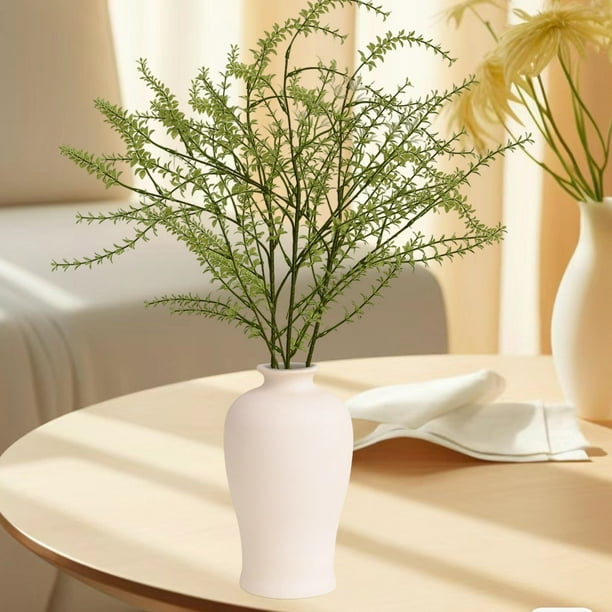 Decoración del hogar, decoración de habitaciones, flores artificiales de alta simulación, pequeñas hojas, ramas de flores artificiales, decoración de sala de estar, arreglo floral, belleza duradera, a