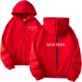 thumbnail image 2 of New York Hoodies for Men 2025 Fall Winter Long Sleeve Hooded Sweatshirt with Pockets Pullover Graphic Mens Hoodies, 2 of 5
