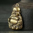 thumbnail image 2 of 3pcs Brass Buddha Pendants Maitreya Buddha Hanging Pendents Keyring Ornaments, 2 of 4