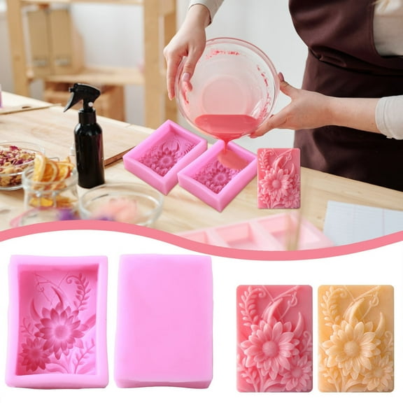 Soaps DIY Lotion Molds Flower Soap 3D Molds Silicone Making For Handmade Bath For Soap Floral Soap Bars Bombs Craft Beeswax DIY Silicone Mould