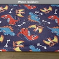 thumbnail image 6 of Ambesonne Dinosaur Place Mats Set of 4, Dino Funny Expressions, Standard Size, Navy Blue Orange Red, 6 of 6