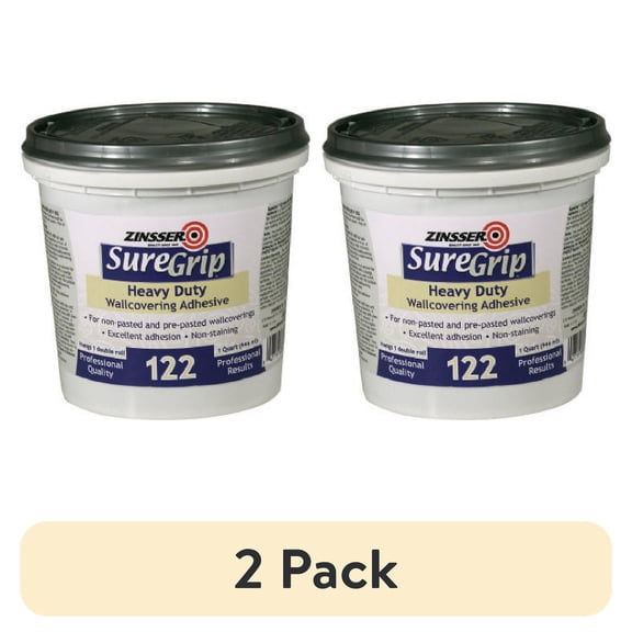 (2 pack) 1PK Zinsser 69384 Sure Grip 122 Heavy Duty Wall Covering Paste, Quart