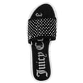 thumbnail image 4 of Sandalias planas tipo slide Juicy Couture Luxe con pedrería blancas para mujer, 4 of 6