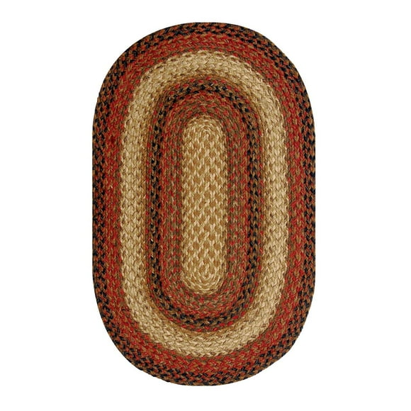 Homespice Tapis Décoratif 27 Pouces x 45 Pouces Ovale en Jute Tressé