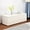 White Rectangle, variant on Teddy Sherpa Storage Ottoman Bench, Modern Upholstered Window Bench with Safety Hinge Lid, Oval White Ottoman for Living Room, Bedroom End of Bed
