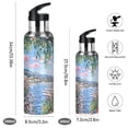 thumbnail image 2 of Yayeee 20oz Insulated Water Bottle Double Wall Stainless Steel with Flip Straw Lid, Blue Floral Window, 2 of 7