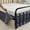 Dark Gary, variant on Split Corner Bed Skirt,No Lift Adjustable Elastic Dust Ruffle with 18 Inch Drop,Polyester Bed Skirt for Footboard Beds,Bedroom Decor,Machine Washable