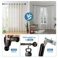 thumbnail image 5 of Urbanest Steel Ball Manhattan 1" 5/8" Double Drapery Curtain Window Rod Set - 84" to 120", Bronze, 5 of 6