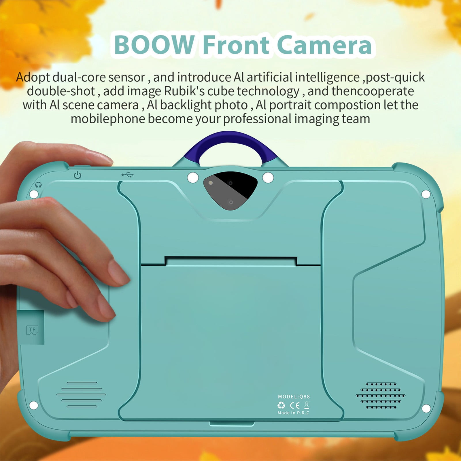 7 Inch Kids Tablet for Children, Android 7.1, WiFi Bluetooth, 1GB RAM 16GB ROM, 128GB Expand, Parental Control, Early Education Learning Gift with Protective Case