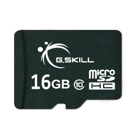 G.Skill 16GB Class 10 MicroSDHC Flash Card with SD Adapter (FF-TSDG16GA-C10)