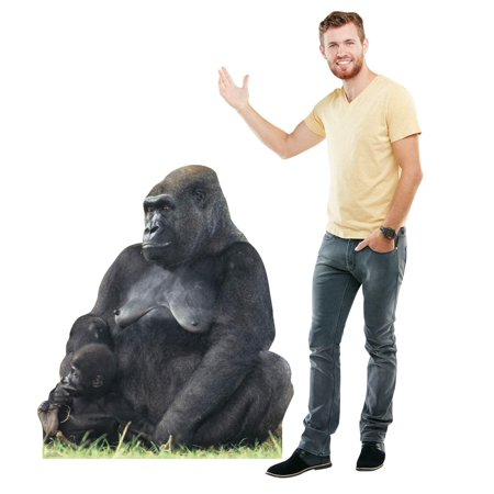 Gorilla Mom And Child-Lifesized Standup