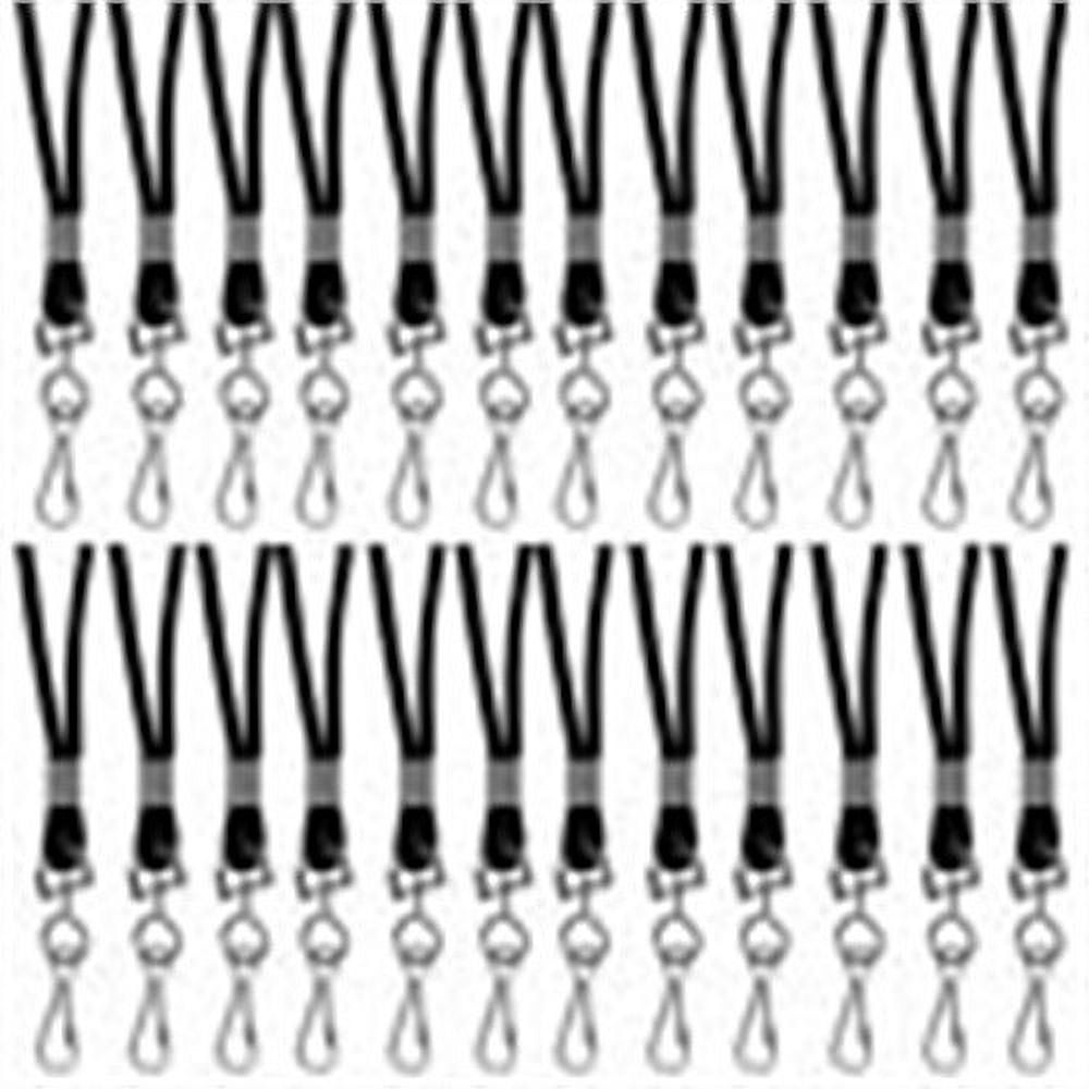 C-Line Products CLI89311-24 Black Standard Lanyard with Swivel Hook - 24 Each