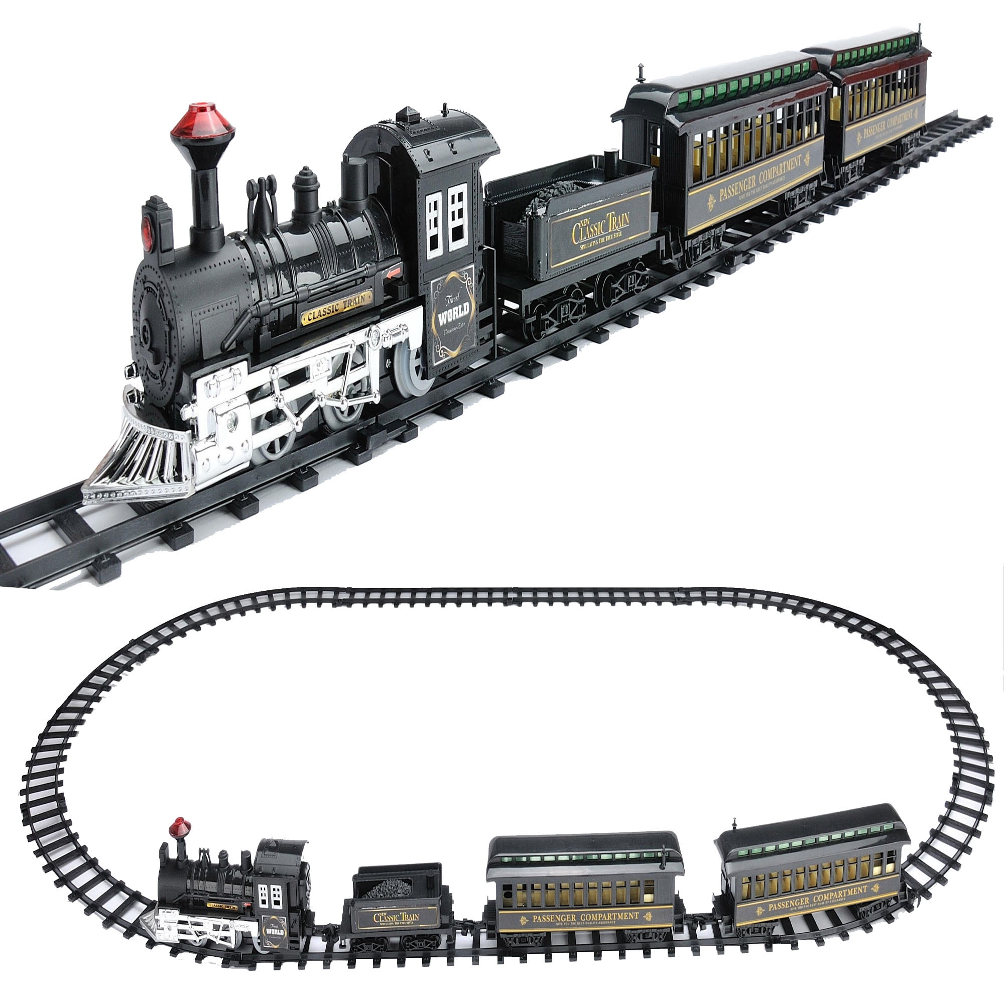 Northlight Ready to Play Animated Classic Train (14 Pieces) Battery Powered Model Train Set