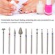 thumbnail image 3 of Juego de 10 cabezales de esmerilado para uñas profesionales, accesorios para máquina de manicura, ideal para salones o uso personal., 3 of 6