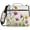 Colorful Watercolor Wildflowers, variant on Zipper Binder with Shoulder Strap 2 inch 3 Ring Waterproof File Folder Organizer Bag 500 Sheet Digital Art Of Peony