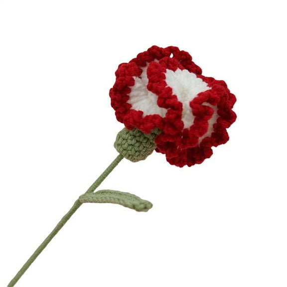 Carnation Crochet Flower Single Bunch Knitted Flower Mother's Day Present