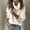 White, variant on Women Turtleneck Pullover Button Long Sleeve Loose Knitted Sweater Tops Womens Jacket White M