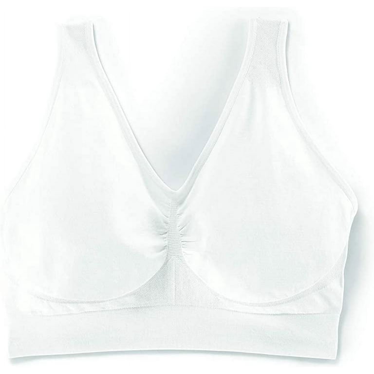 Just My Size Pure Comfort Pullover Wirefree Bra Tonal Diamond Pattern
