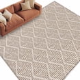 thumbnail image 2 of Area Rug for Living Room, Brown Non-Slip Indoor Large Carpet for Bedroom/Dining Room, Modern Abstract Art Farmhouse Washable Low-Profile Rectangle Floor Runner Rugs - 5 x 7 Ft, 2 of 7