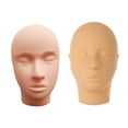 thumbnail image 3 of Cabeza de práctica de maquillaje de Pestaña Zulema 2pcs silicona, 3 of 8