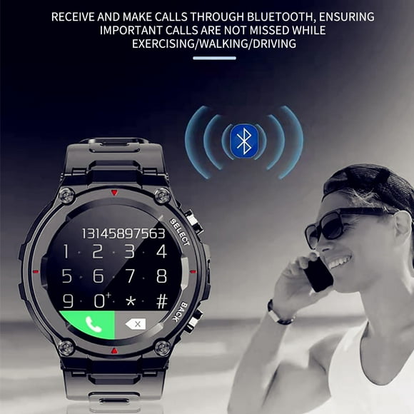 Uheoun Clearance Bluetooth Appeler les Sports de Plein Air pour Hommes Watch Alipay Bracelet de Surveillance de la Santé