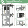 thumbnail image 7 of Waleaf 71"H Outdoor Cat House for Large Cats, cat Shelter enclosure with 4 Platforms and Wheels, 7 of 7