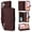 Coffee, variant on Dteck for iPhone 16 Wallet Case, Crossbody Phone Purse with Card Holder for Women Men, Soft PU Leather Zipper Carry Cover with Shoulder Strap for iPhone 16,Brown