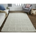 thumbnail image 2 of Feizy Berkeley Transitional Solid, Ivory/Gray, 2' x 3' Accent Rug Eco Friendly Water Resistant Stain Resistant Casual Geometric Design Carpet for Living Dining Bed Room, 2 of 7