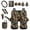 Camo Hunting Deer, variant on Psesaysky Geometric Floral Car Accessories 15 Pack Set Tribal Universal Car Front Rear Seats Covers Sets with Gear Shift Cover, Handbrake Protector, Coaster Automobile Interior Decorations