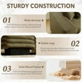 thumbnail image 5 of 111'' Modern Sectional Sofa, L-Shaped Corduroy Couch with Left Chaise Daybed, Extra-Wide Oversized Lounge, 8 Pillows, Corner Sofa Set for Living Room, Apartment, Office, Hotel, Bedroom, Green, 5 of 9