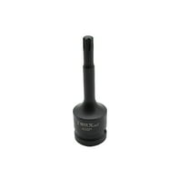 TMAX IP40 3 Inch Long Black Impact Torx Plus 6 Point Socket Bit 1/2 Inch Square Drive Auto Repair Tool