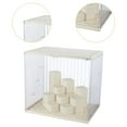 thumbnail image 6 of yotijay Showcase Display Case Figures Display Stand Clear Storage Cube Organizer Storage beige, 6 of 9