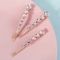 thumbnail image 5 of MIALLO Sweet Glam Golden Bobby Pins 3 PCS, Sparkly Heart Cubic Zirconia Headpiece, Delicate Everyday Hair Accessories for Women and Girls, 5 of 7