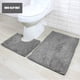 thumbnail image 5 of Yuarrent Juego de alfombrillas de baño antideslizantes, 2 uds., alfombra para baño, absorbente de agua, alfombra de felpa para inodoro, Juegos de accesorios de baño gris oscuro Yuarrent HA001740-01, 5 of 6